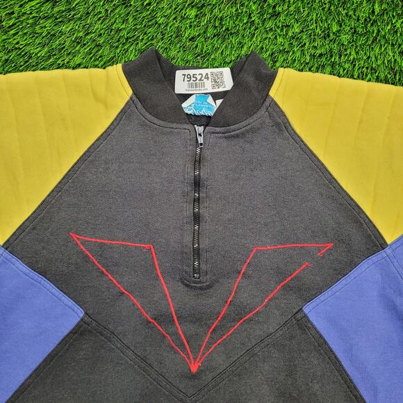 Vintage 80s MOD Sweatshirt Womens Medium 21x21 Baggy Boxy - Picture 10 of 13